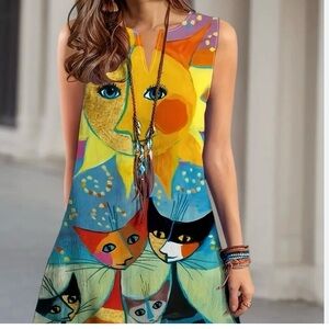 SUMMER CLEARANCE $10COLORFUL AND DELIGHTFUL POLYESTER/SPANDEX S MIDI SHIFT.